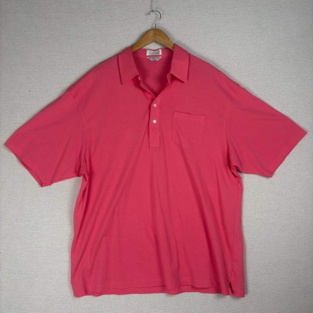 Vtg 80s Tuttle Golf Polo Shirt Mens XXL Pima Cotton Lisle Short Sleeve Retro‎